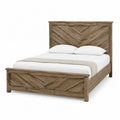 Cama de Madera de Roble 200x160 cm Marrón Natural