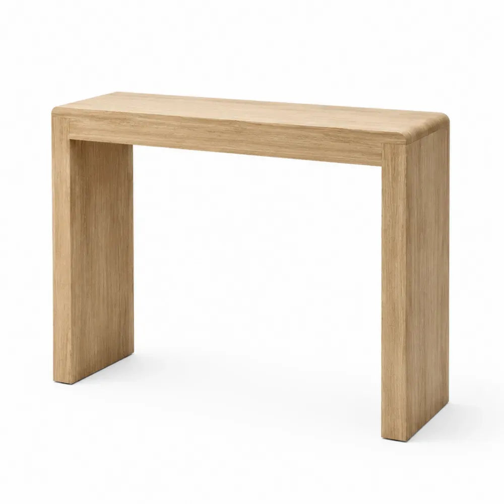 Mesa consola de madera de roble