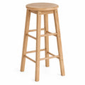 Taburete de madera de roble maciza 76 cm