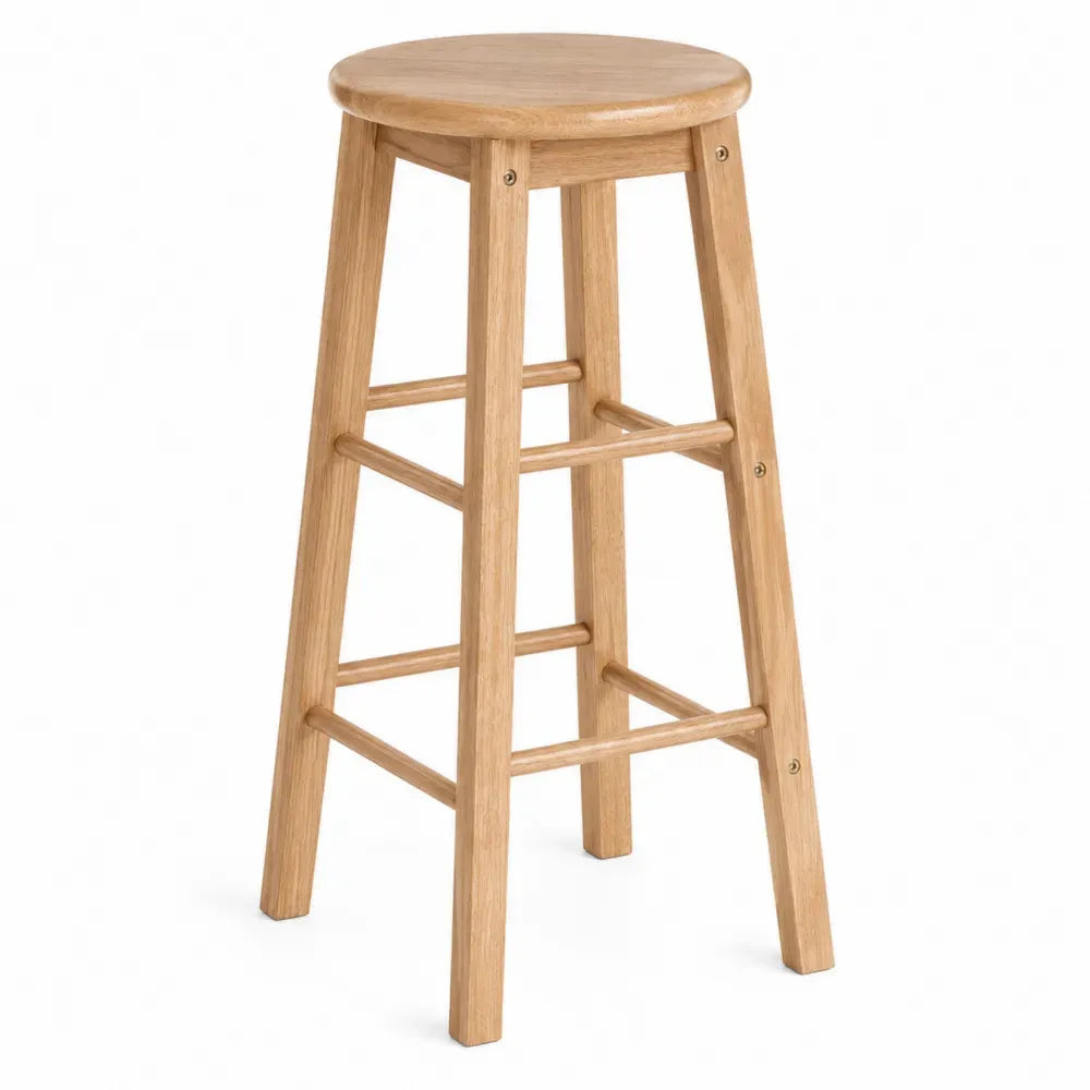 Taburete de madera de roble maciza 76 cm