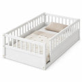 Cama infantil de madera blanca 140x70 cm