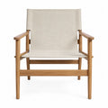 Silla de madera de roble y lino beige
