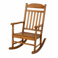 Mecedora de madera de roble marrón